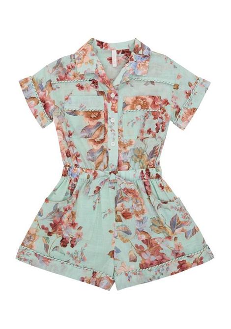 Tutina con stampa ZIMMERMANN KIDS | 5845YRS261MINT FLORAL MULTI